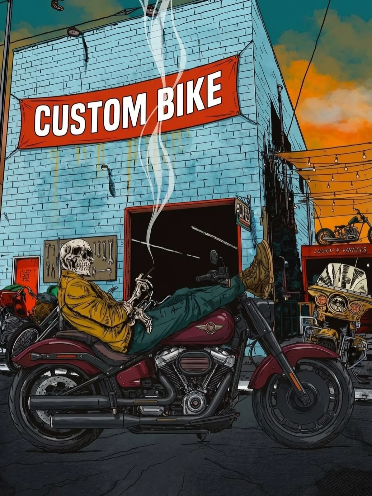 Кастом Harley-Davidson Fat Boy 2025 — Custom, мастерская Custom Bike